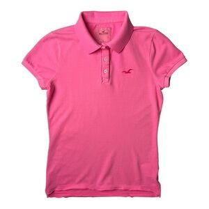 Hollister Pink Polo Shirt